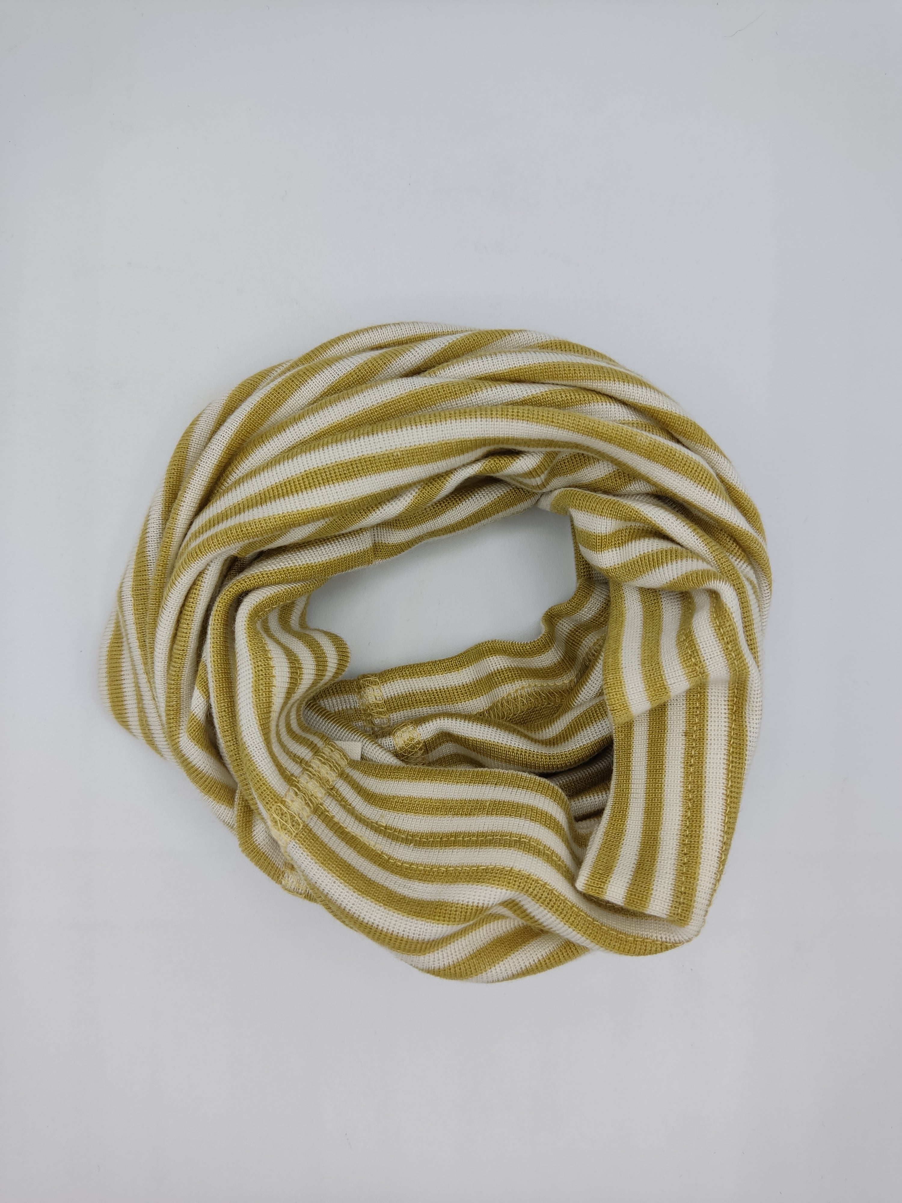 Scaldacollo in lana e seta per bambino e adulto // riga Senape